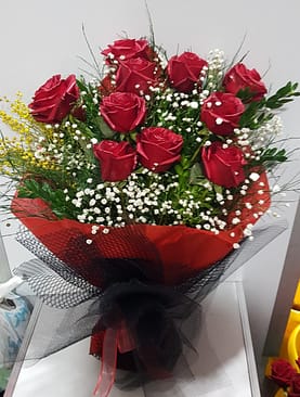 10 kırmızı gül buket