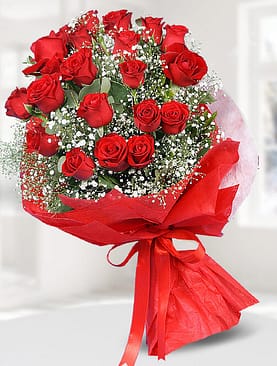 21 kırmızı gül buket
