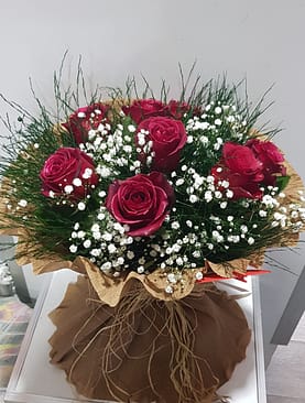 10 kırmızı gül buket