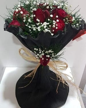 10 kırmızı gül buket