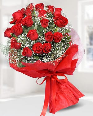 21 kırmızı gül buket