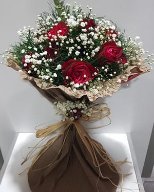 9 kırmızı gül buket